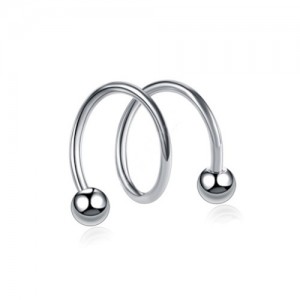 Piercing Twister Espiral 2 Voltas Aço 316L Piercing Twister Espiral 2 Voltas Aço 316L